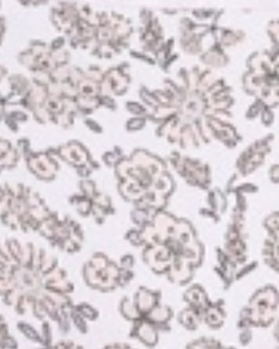 سفید با گل های قهوه ای